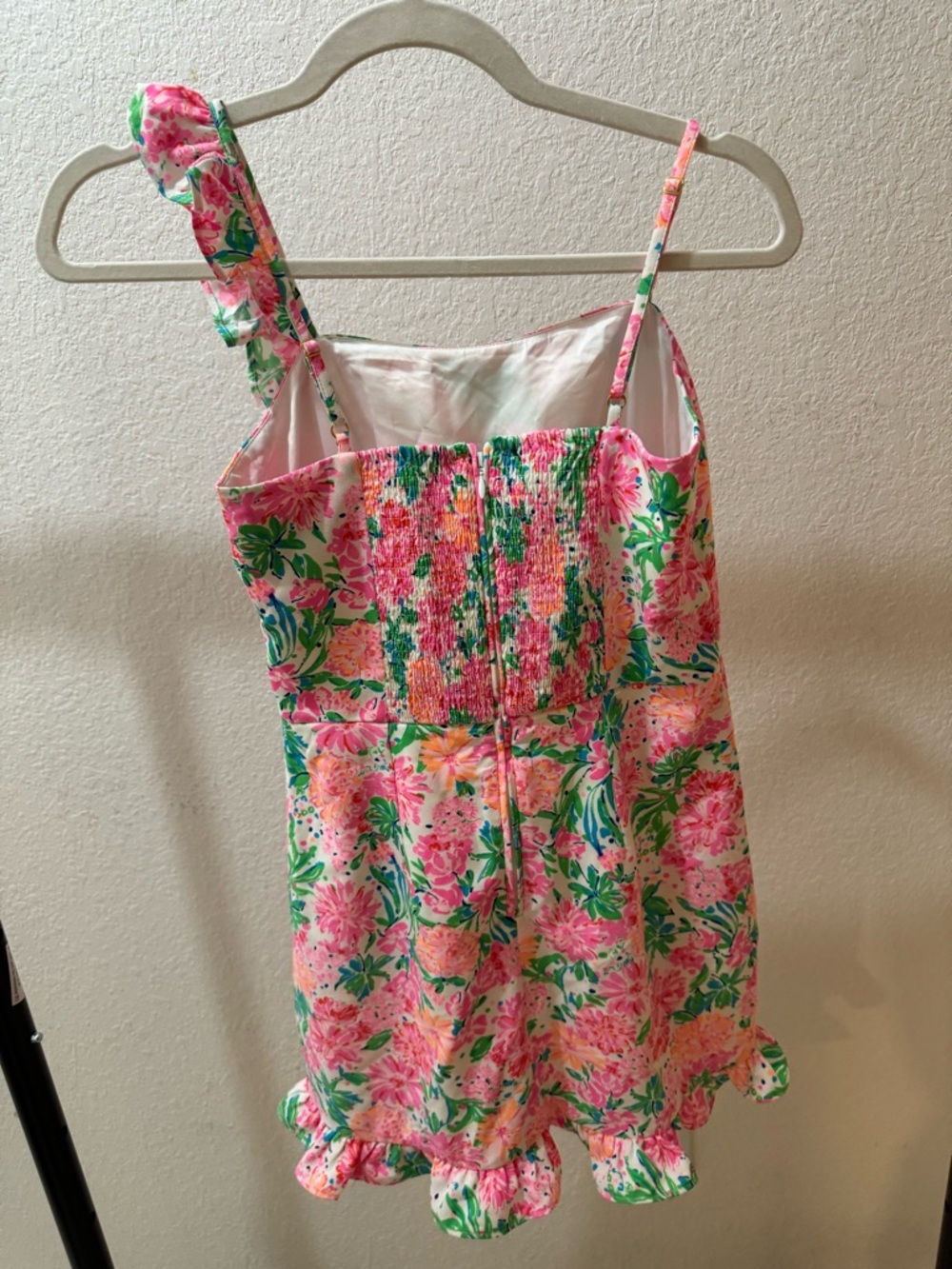 Lilly Pulitzer Pink & Green Floral Ruffle Dress - Picture 2 of 3